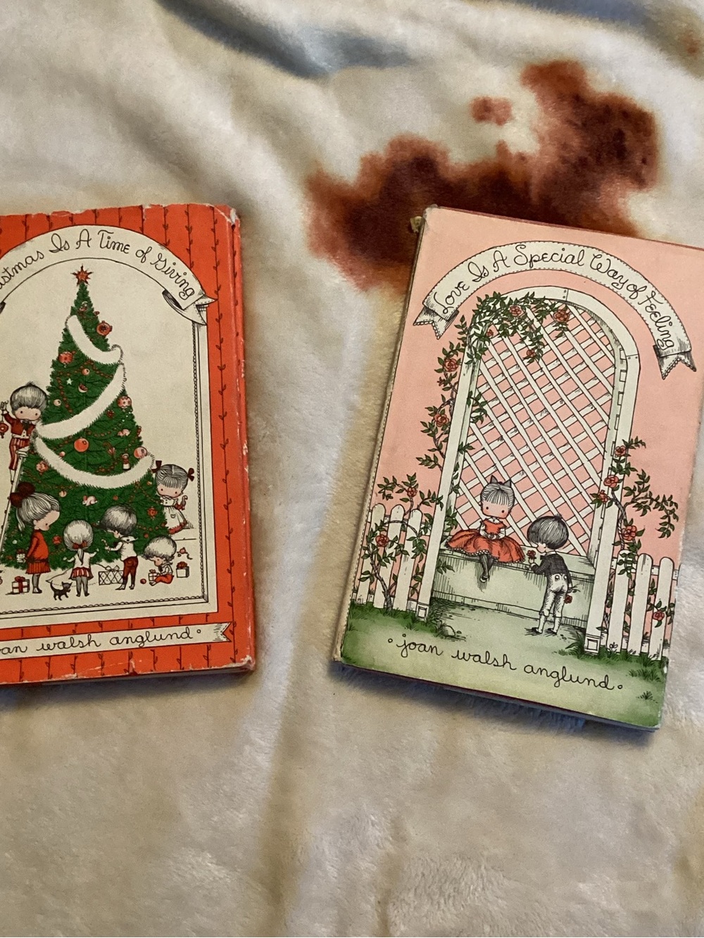 Vintage Joan Walsh Anglund Hardback Book Pair 1961 Christmas Is Love Is